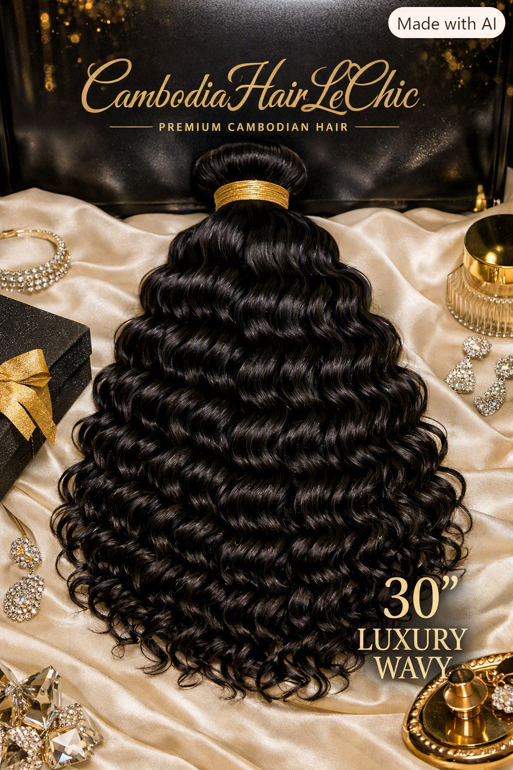 30” Inch Wavy Hair Bundle of 10 – Natural Black