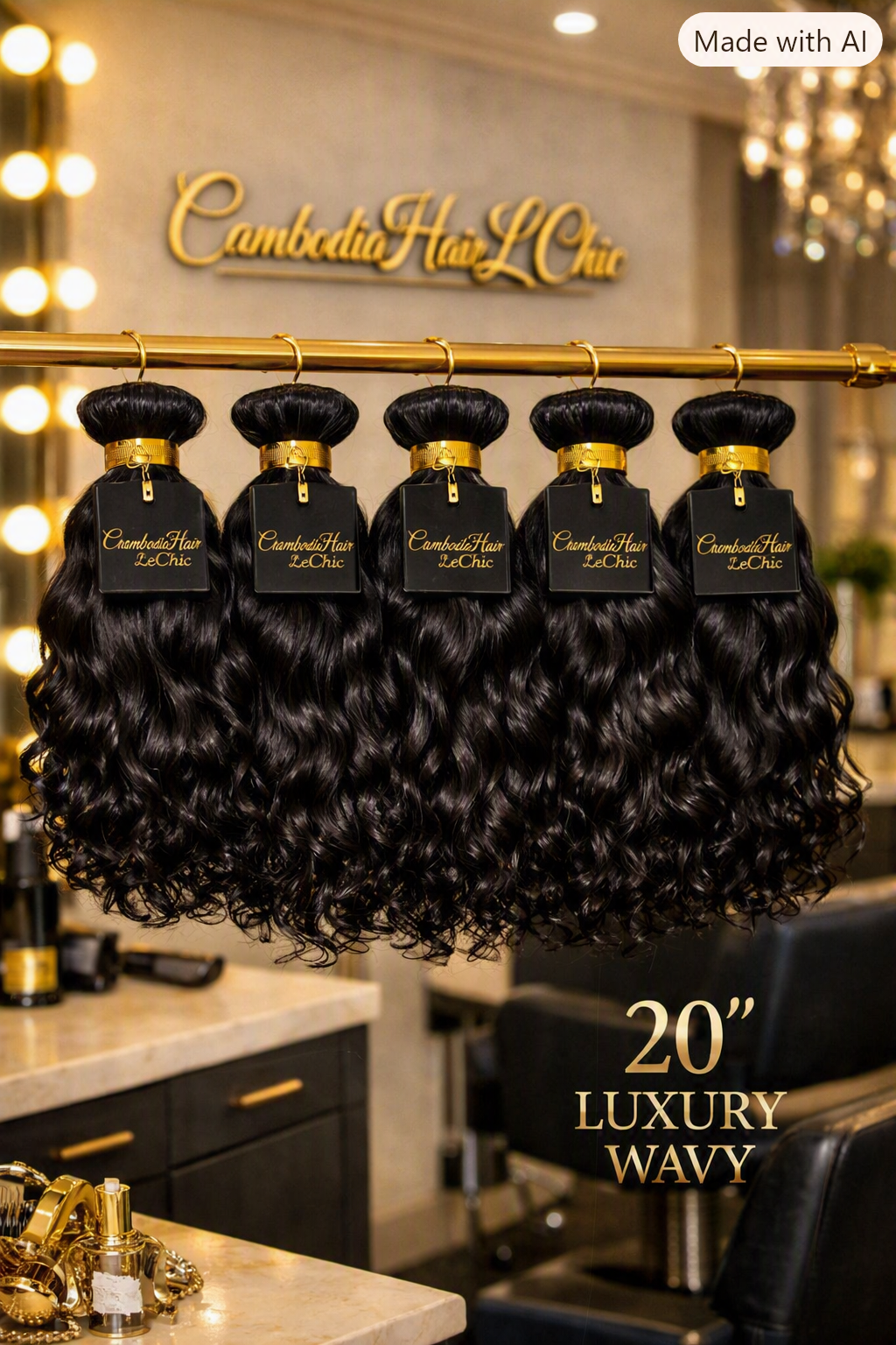 20” Inch Wavy Hair Bundle of 10 – Natural Black