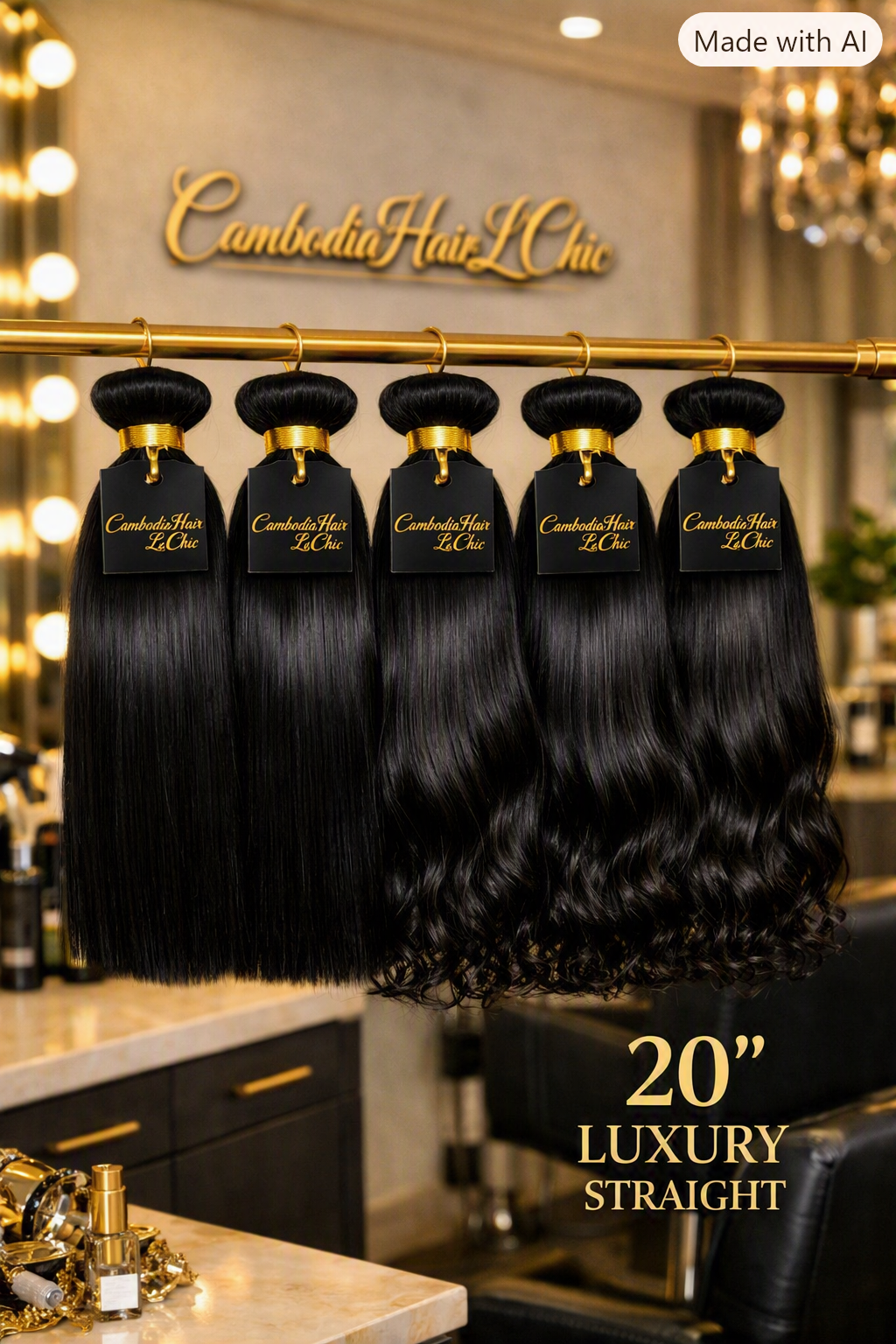 20” Inch Straight Hair Bundle of 10 – Natural Black