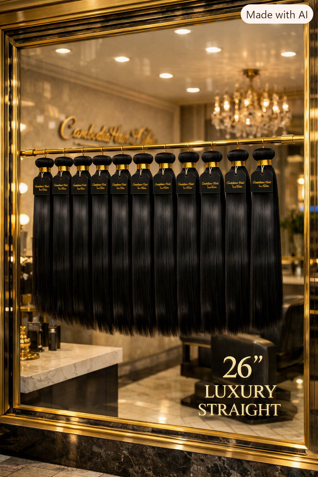 26” Inch Straight Hair Bundle of 10 – Natural Black