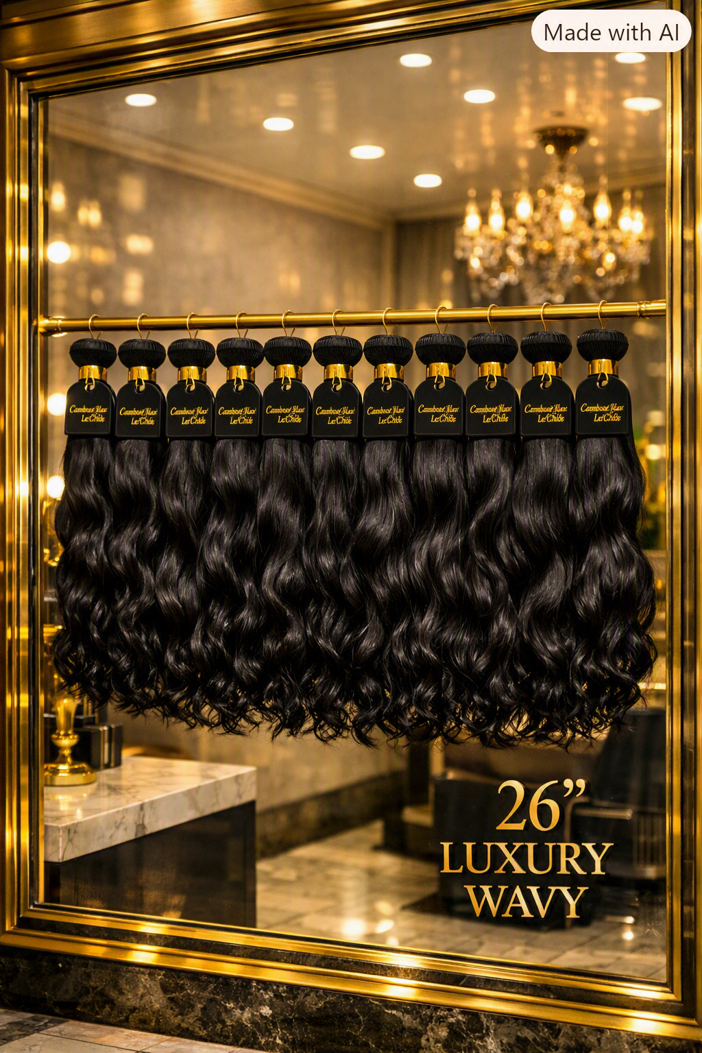 26” Inch Wavy Hair Bundle of 10 – Natural Black